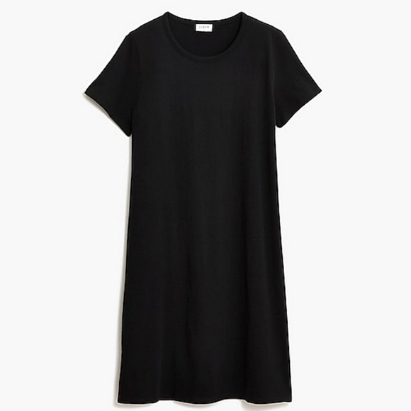 New! J. Crew Black Short-sleeve T-Shirt Dress NWT - Picture 3 of 11